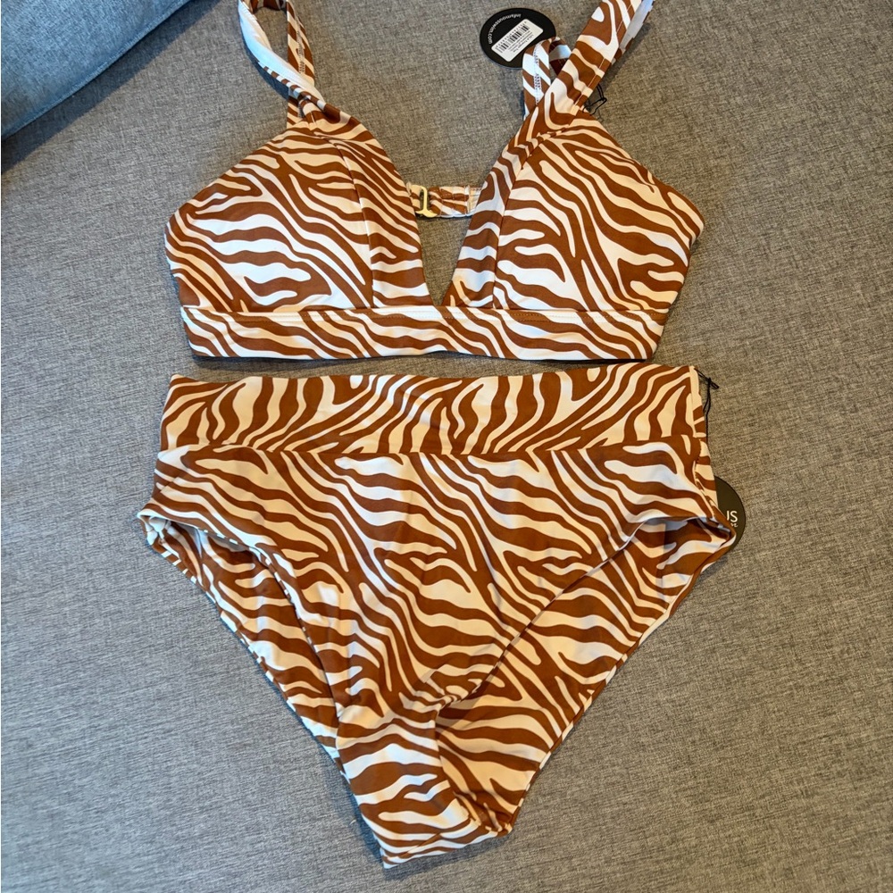Zebra Print Bikini Set